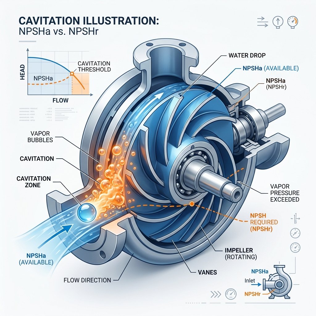 NPSHa vs NPSHr Explained: Net Positive Suction Head for Boiler Pumps